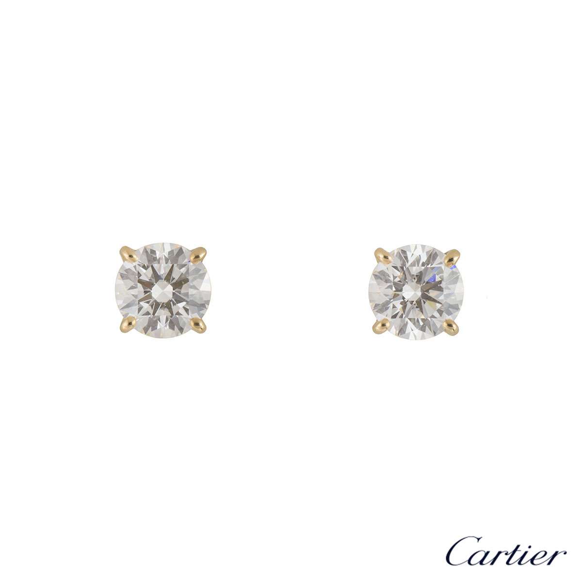 cartier diamond stud earrings